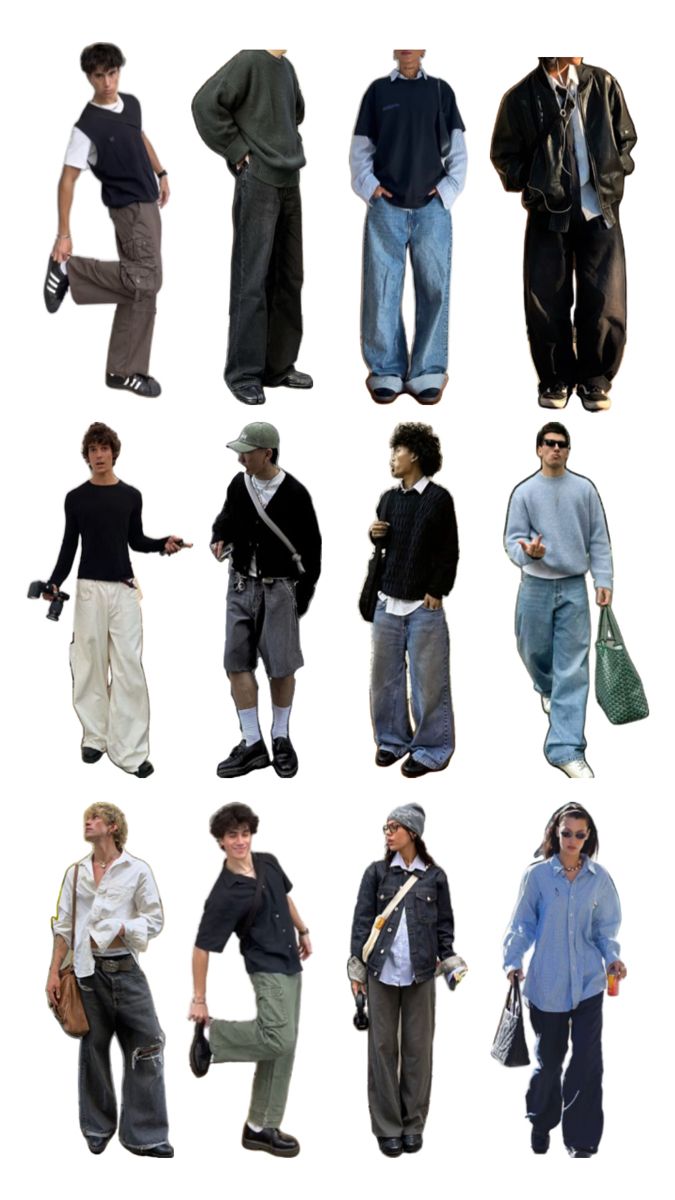 Outfit Ideas Men Streetwear, Chubby Men Fashion, Softboy Outfits, Formal Streetwear, W Pictures, Collage Outfits, Types Of Aesthetics, 90s Fashion Men, Trendy Boy Outfits