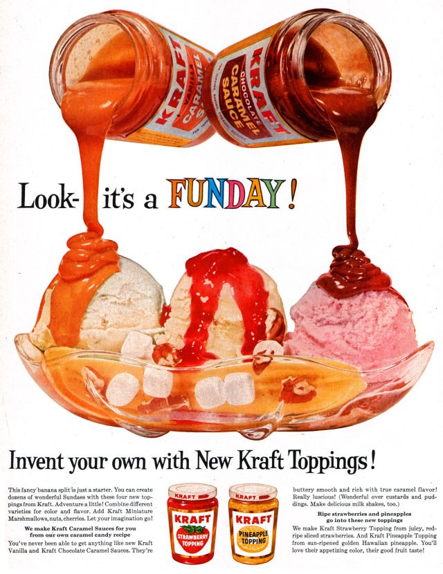 an advertisement for ice cream with two scoops of ice cream being poured onto it