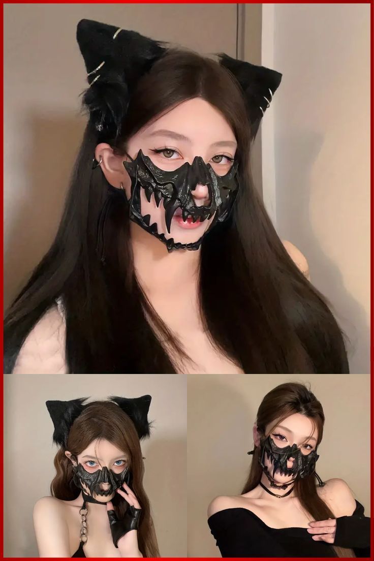 Halloween Demon Mask Carnival Werewolf Skull Mask Werewolf Cosplay Female, Werewolf Skull, Werewolf Outfit, Werewolf Mask, Demon Costume, Werewolf Costume, Mask Carnival, Demon Mask, Mask Collection