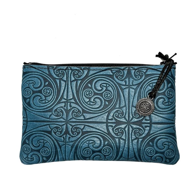 Leather 6 inch Zipper Pouch Blue Pouch Clutch For Daily Use, Blue Bags With Zipper Pouch For Storage, Blue Zipper Pouch Clutch For Daily Use, Blue Zipper Pouch Cosmetic Clutch Bag, Blue Zipper Clutch Cosmetic Bag, Blue Clutch Cosmetic Bag With Zipper, Blue Clutch With Zipper Pouch For Daily Use, Blue Rectangular Clutch For Everyday, Blue Zipper Pouch For Storage