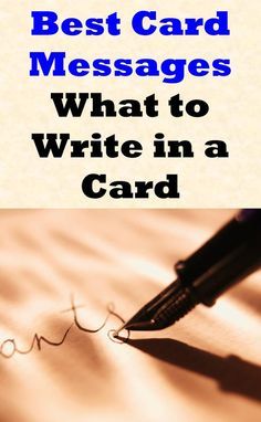 the cover of what to write in a card, with a pen on top of it