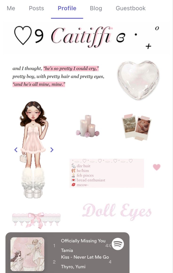 an image of a website page for dolls