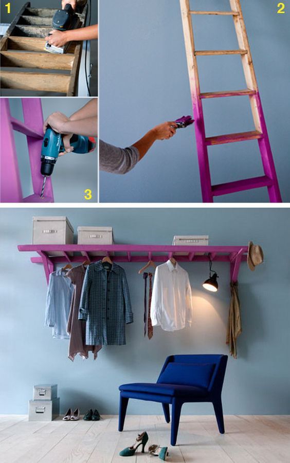 an image of a ladder that is hanging on the wall