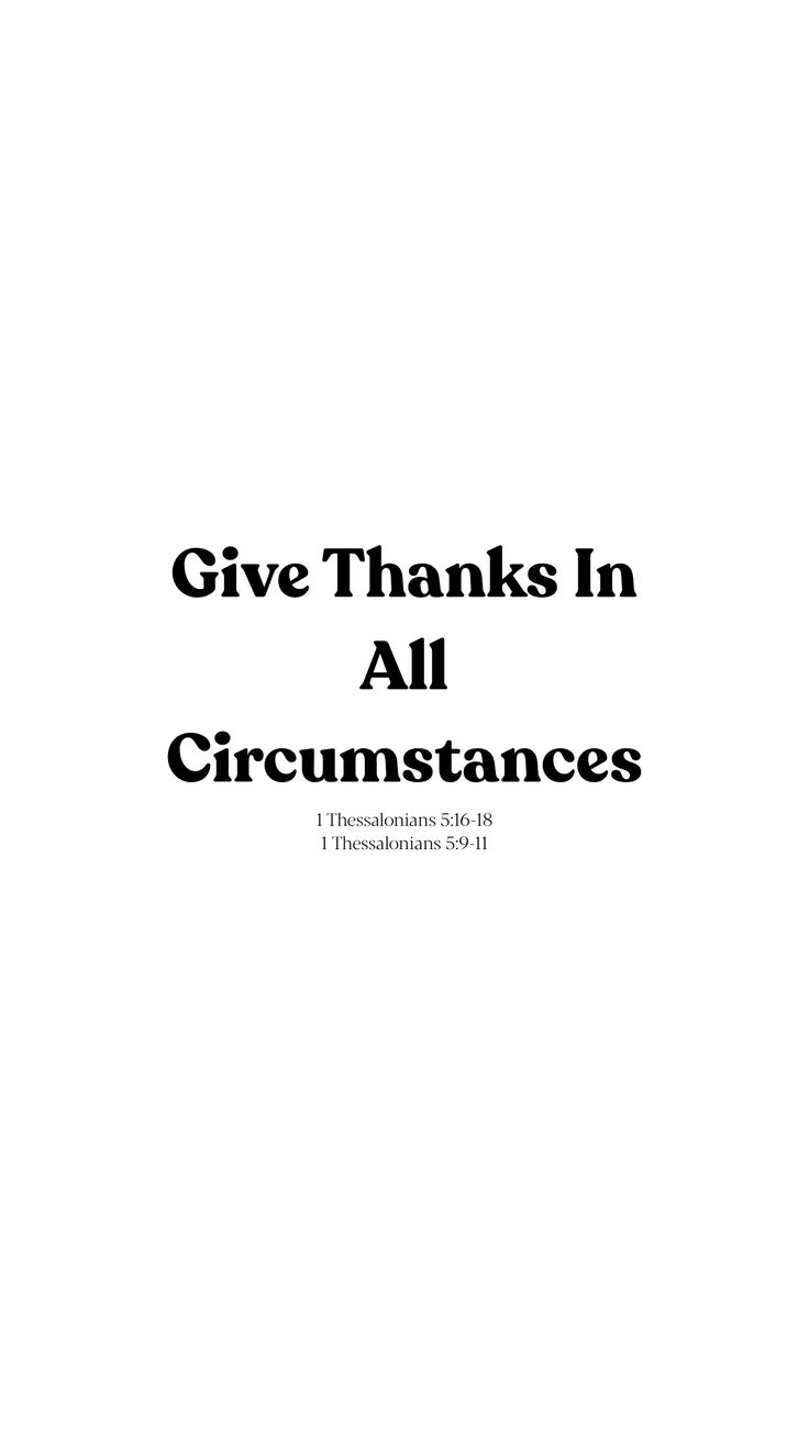 the cover of give thanks in all circumstances, with black lettering