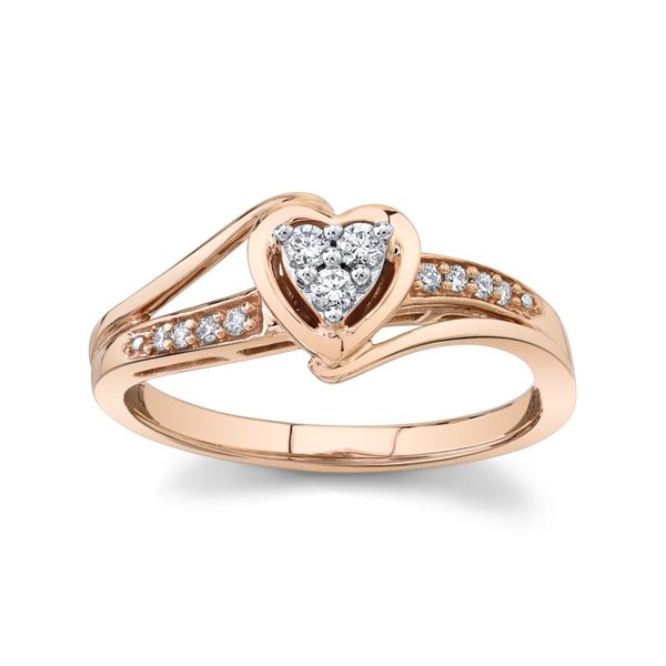 10k Rose Gold Natural Diamond Promise Ring .08 ct tw by Cherish Diamond Facts, Rose Gold Promise Ring, Diamond Solitaire Earrings, Diamond Promise Ring, Gold For Women, Solitaire Diamond Pendant, Gold Promise Rings, Diamond Promise Rings, Shop Engagement Rings