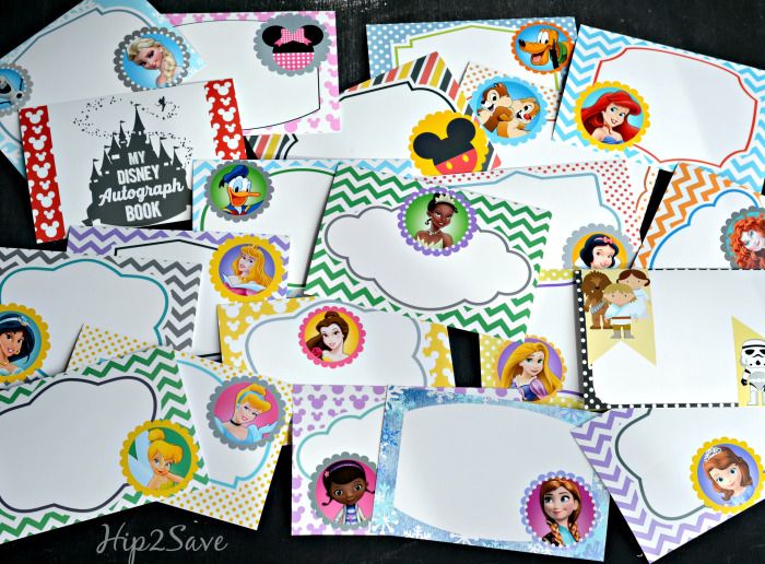 some disney princess themed cards and envelopes