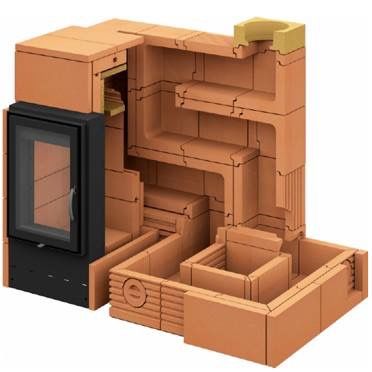 a cardboard model of a house with a stove