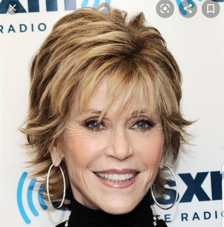 Jane Fonda Hairstyles, Girls Hairdos, Shaggy Short Hair, Henry Fonda, Mom Hairstyles, Peinados Fáciles Para Cabello Corto, Jane Fonda, Short Hair Styles Easy, Short Hair Older Women