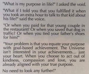 a piece of paper with some type of text on it that says, what is my purpose in life asked the void?