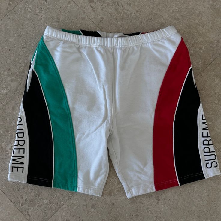 Spring Summer Collection 2020 Cotton Shorts Slightly Used But In Great Condition Last Sold For $242 Brand New On Stockx White Sporty Shorts For Spring, White Athleisure Shorts For Spring, White Sports Shorts For Spring, White Athletic Shorts With Built-in Shorts For Spring, White Athletic Shorts With Built-in Liner For Spring, Casual White Shorts With Built-in Liner, Casual White Athletic Shorts For Summer, Sporty White Summer Shorts, Sporty White Shorts