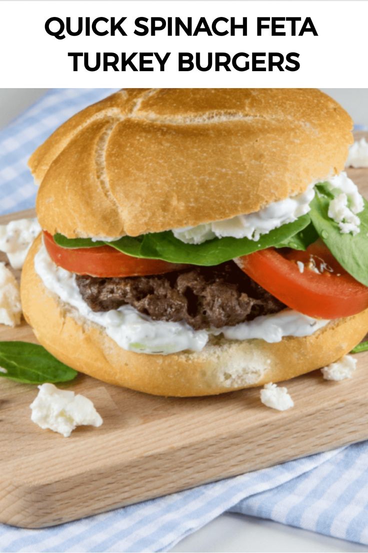 Quick Spinach Feta Turkey Burgers Spinach Feta Turkey Burgers, Good For Diabetics, Delicious Dinner Ideas, Turkey Mince Recipes, Greek Turkey, Greek Turkey Burgers, Minced Meat Recipe, Turkey Burger Recipes, Spinach Feta