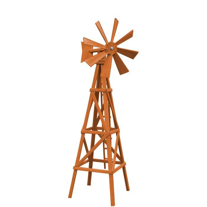 a wooden windmill is shown on a white background