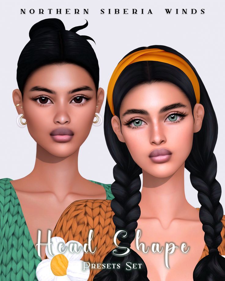 two women with long braids are shown in this digital art rendering image, both wearing head wraps