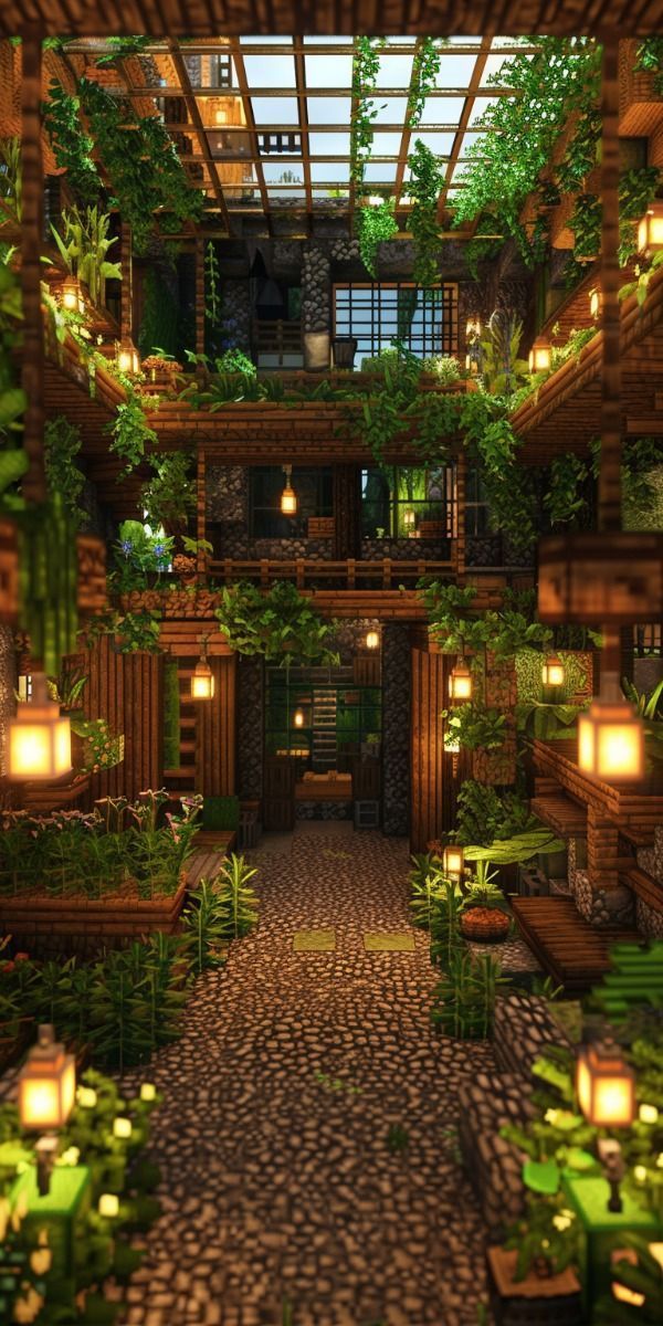 block minecraft 3d Minecraft Greenhouse Interior, Minecraft Round House, Greenhouse Minecraft Ideas, Minecraft Greenhouse Ideas, Greenhouse Minecraft, Minecraft Greenhouse, Minecraft Underground, Construction Minecraft, Case Minecraft