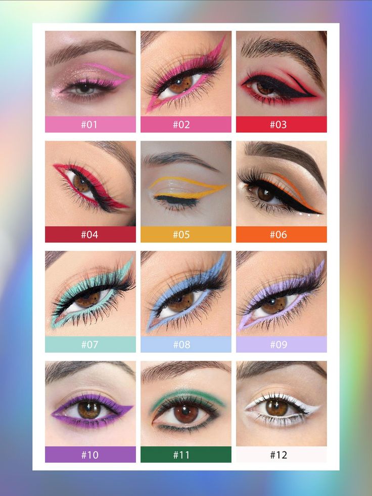 We're delivering a set of rainbow shades and waterproof eyeliner to create bold and bright makeup looks!🌈 With 12 colorful pencils, you don't have to stop your creativity, just twist up and go! It won't be hard to find the shade you want, you can get the best eyeliner for beginners for just $15! Bright Makeup Looks, Rainbow Eyeliner, The Best Eyeliner, Eyeliner Set, Eyeliner For Beginners, Bright Makeup, Best Eyeliner, Colored Eyeliner, Waterproof Eyeliner