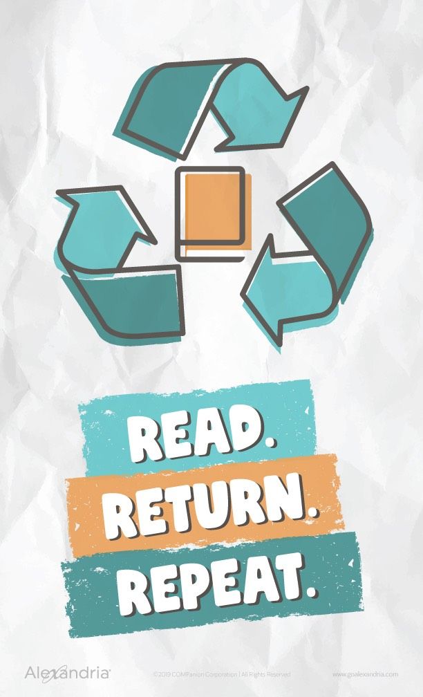 the words read, return, repeat and recycle are shown on crumpled paper