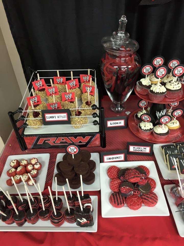 a table topped with lots of desserts and candies