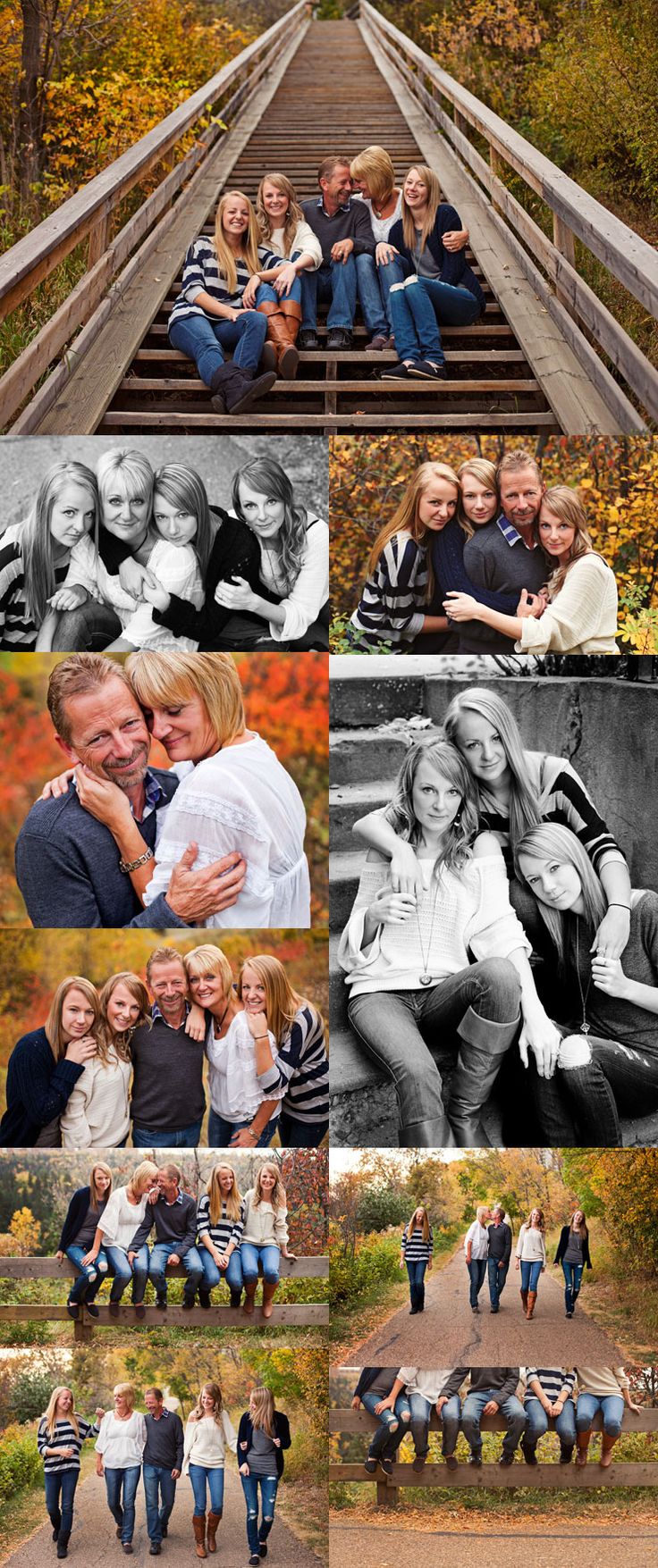 a collage of family photos taken in the fall