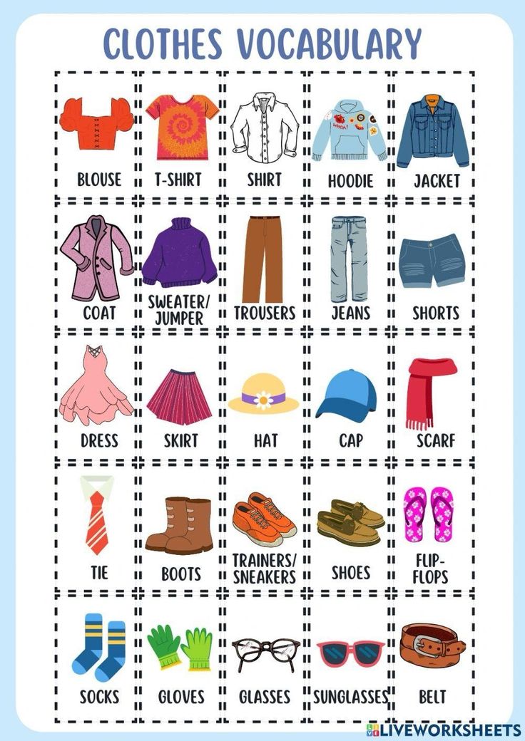 clothes and shoes worksheet for kids to learn how to wear them in the classroom