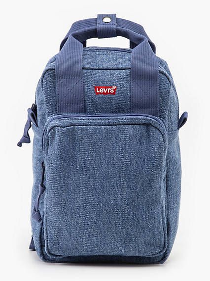 Meet the fun-sized version of our iconic L-Pack. With just the right amount space for your day-to-day essentials, the L-Pack Mini Backpack is your perfect all-day bag. We constructed this backpack with a modern square silhouette from durable, recycled 600-denier fabric and finished it off with loads of compartments for all your organizational needs. A fun-sized version of our iconic L-Pack Easy-access front pocket at exterior with organizational slots and pocket holsters Padded back panel and ad Levi's Casual Bags For Everyday Use, Casual Levi's Bags For Everyday Use, Levi's Casual Everyday Bags, Mens Jeans Guide, Ribcage Jeans, Mini Mochila, Mini Accessories, Fun Sized, Blue Backpack