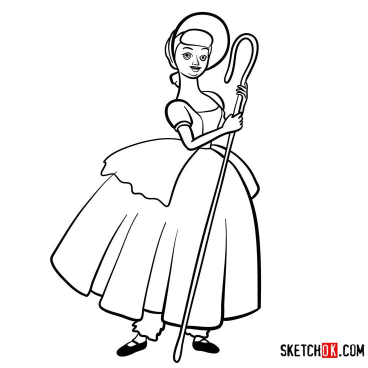 a cartoon character holding a broom and wearing a dress with an apron on her head