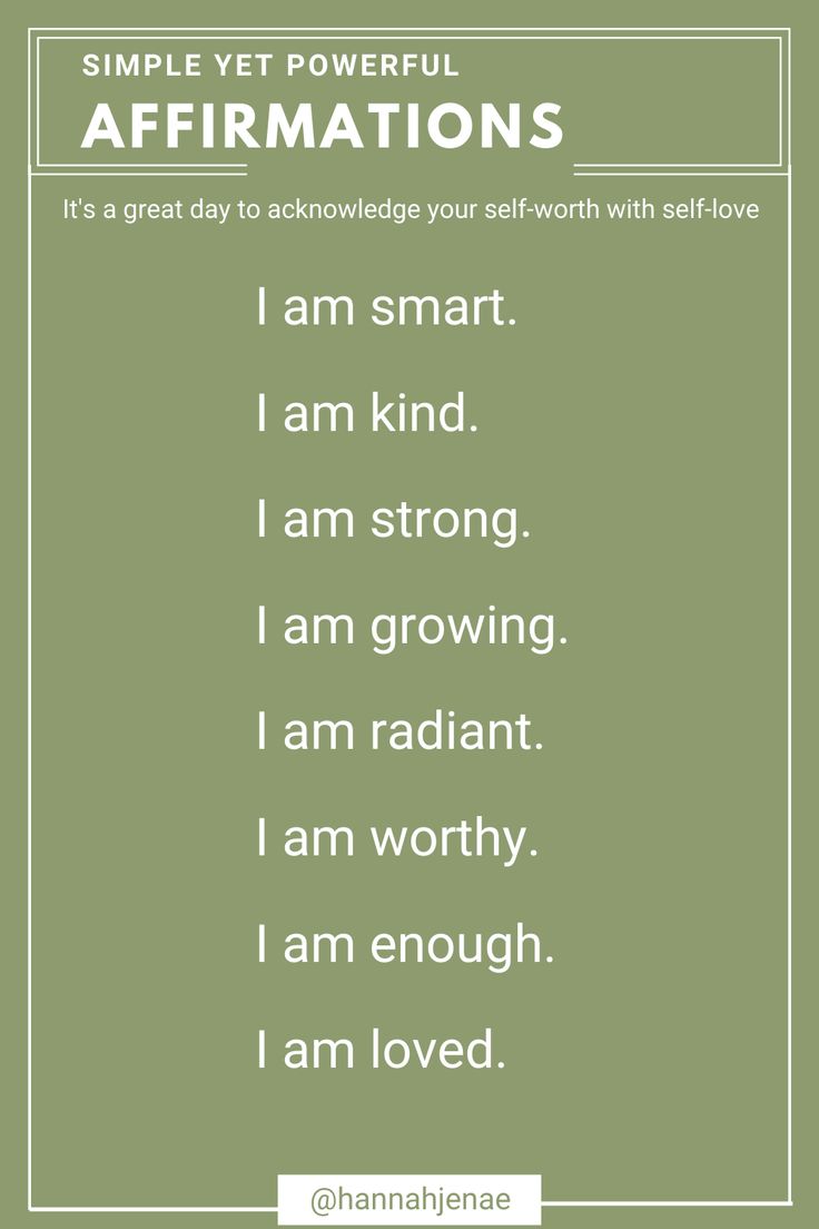 an affirmation with the words i am smart and i am strong