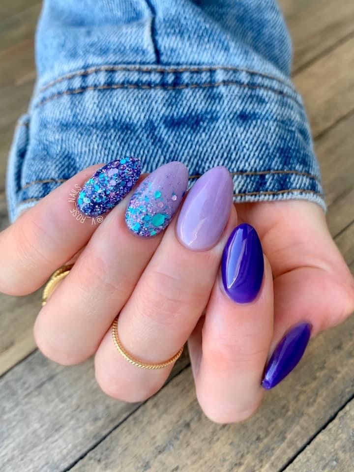 Festival Of The Arts Nails, Bright Color Nail Ideas, Birthday Themed Nails, Trendy Glitter Nails, Bar Mitzva, November Nails, Lady Fingers, Super Nails, Blue Nail