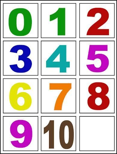 the numbers are arranged in different colors