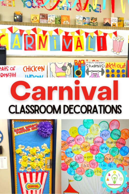 carnival classroom decorations with the words carnival on them