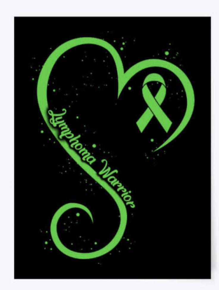 a green heart with an awareness symbol in the shape of a letter s on a black background