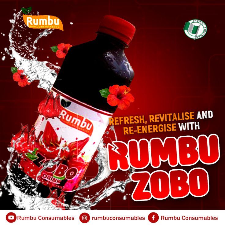 an advertisement for rumbu's re - energize with water and flowers