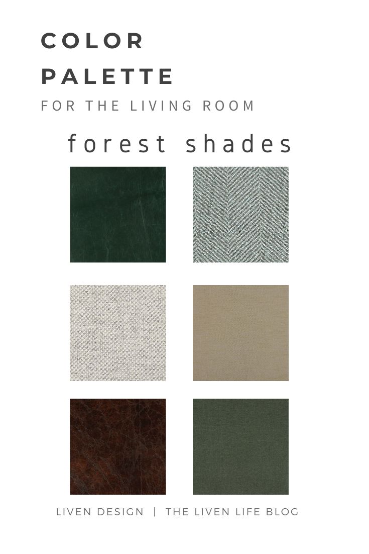 the color palette for the living room forest shades