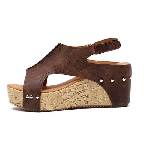 Experience comfort and style with these Comfy Wedge Sandals, designed to look trendy while giving you the support. With a chic ankle strap and soft suede, these versatile leather sandals will become your go-to wedges this season! Highlights: Heel Height: High (5 cm-8 cm) Platform Height: 3 to 5 cm Slip-on | Flat Heel Sandals Heel Type: Wedge Great Indoors and Outdoors Size Chart: US 5 6 7 8 9 10 11 12 UK 2 3 4.5 5.5 7 8 9.5 9.5 EU 35 36 37.5 38.5 40 41 42.5 43 cm 22.2 23 23.8 24.7 25.5 26.4 27.2 Comfy Wedges Sandals, Comfortable Wedges Sandals, Comfy Wedges, Peep Toe Wedge Sandals, Brown Wedge Sandals, Comfortable Wedges, Comfy Sandals, Wedges Sandals, Brown Wedges