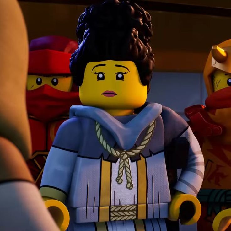 the lego movie character is surrounded by other characters