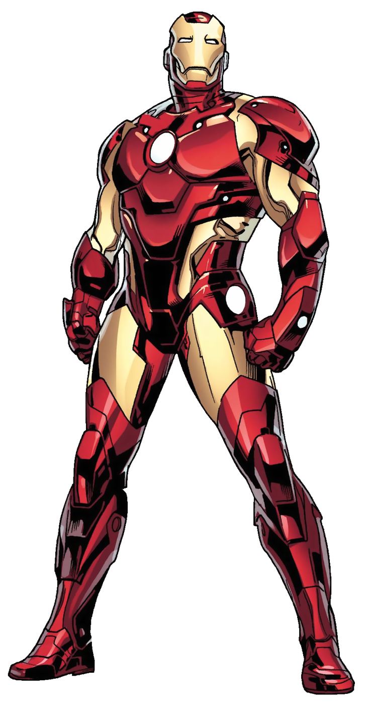 an iron man standing with his hands on his hips