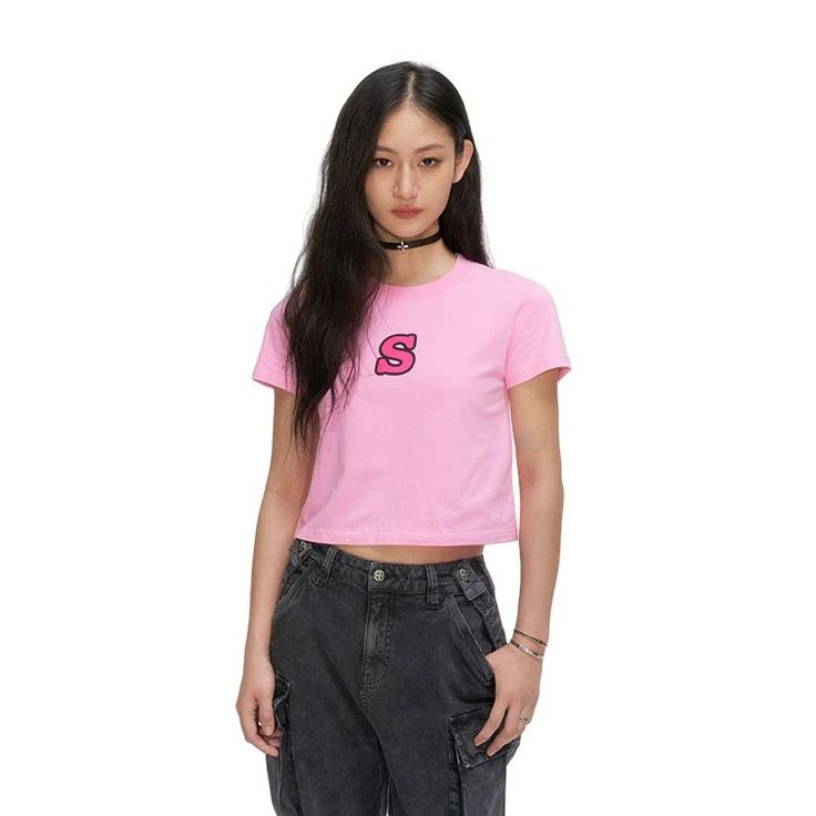 SMFK Skinny Model Pink Tight T-shirt Size Chart (CM) Shoulder Chest Length XS 35 78 44 S 36 82 45.5 M 37 86 47 L 38 90 48.5 Material: 100% Cotton Tight T Shirt, Tee Shop, Tights, Size Chart, T Shirt, Pink