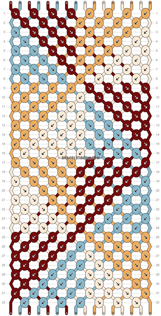 a cross stitch pattern with different colors and shapes on the bottom half of each square