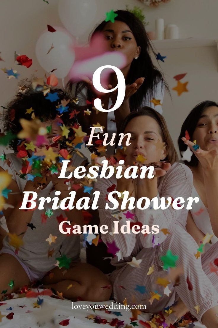 Planning an LGBTQ wedding shower? We have 9 epic gay and lesbian bridal shower game ideas the party will love! Make the two brides or grooms day extra special and fun with these funny interactive bridal shower games, plus free printables! Couple Wedding Shower Games, Pride Wedding Ideas, Lesbian Bridal Shower, Elegant Bridal Shower Ideas, Interactive Bridal Shower Games, Couples Wedding Shower Games, Bridal Shower Game Prizes, Best Bridal Shower Games, Lgbt Wedding Ideas