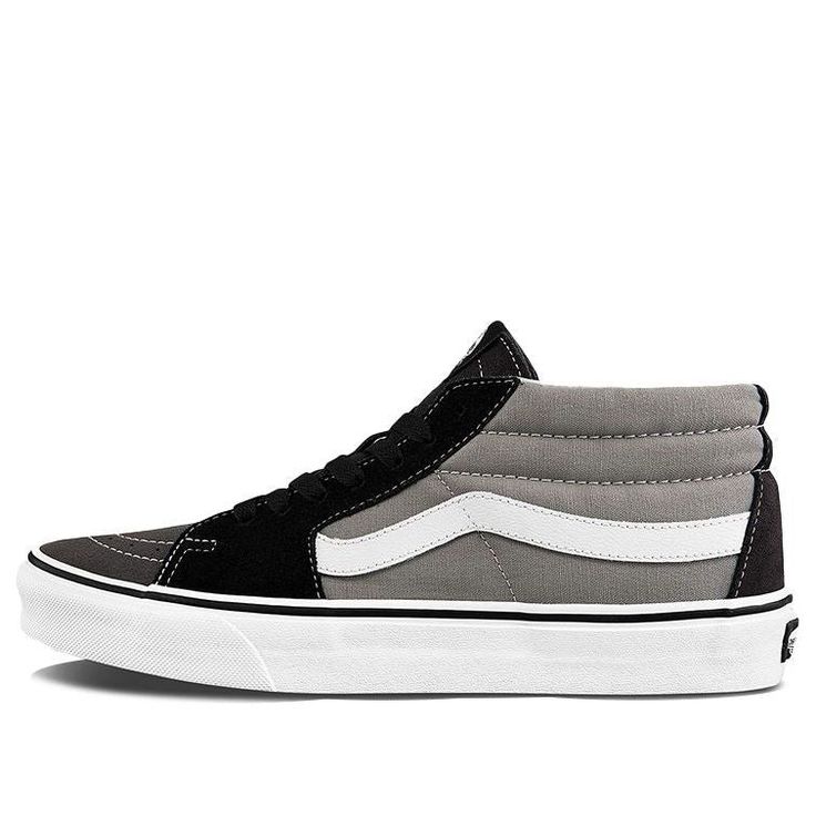 Vans SK8 MID VN0A3WM32PD Classic Gray Skate Shoes For Streetwear, Gray Casual Skate Shoes For Streetwear, Gray Casual Skate Shoes, Casual Gray Skate Shoes, Gray Mid-top Casual Skate Shoes, Casual Gray High-top Skate Shoes, Casual Gray Mid-top Skate Shoes, Vans Gray Skate Shoes For Sports, Gray Vans Skate Shoes For Sports