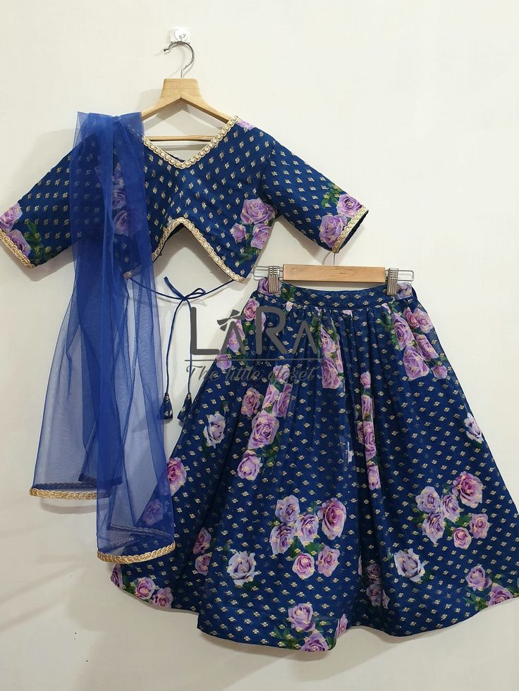 -Beautiful lehenga and choli in royal blue color is what you need for your little princess to attend the next festive or wedding gathering. -Can be customized in any size upto 12 years. -Top and Lehenga is made with rich and pure georgette fabric. -Both top and bottom have cotton linning for comfort. -Please go through the size chart before placing the order, or you can text me the custom measurements if required. Feel free to ask any questions on etsy convo. I'll glad to help you out. Care inst Wedding Gathering, Royal Blue Lehenga, Blue Lehenga Choli, Kids Lehenga Choli, Beautiful Lehenga, Kids Lehenga, Blue Lehenga, Festive Wear, Royal Blue Color