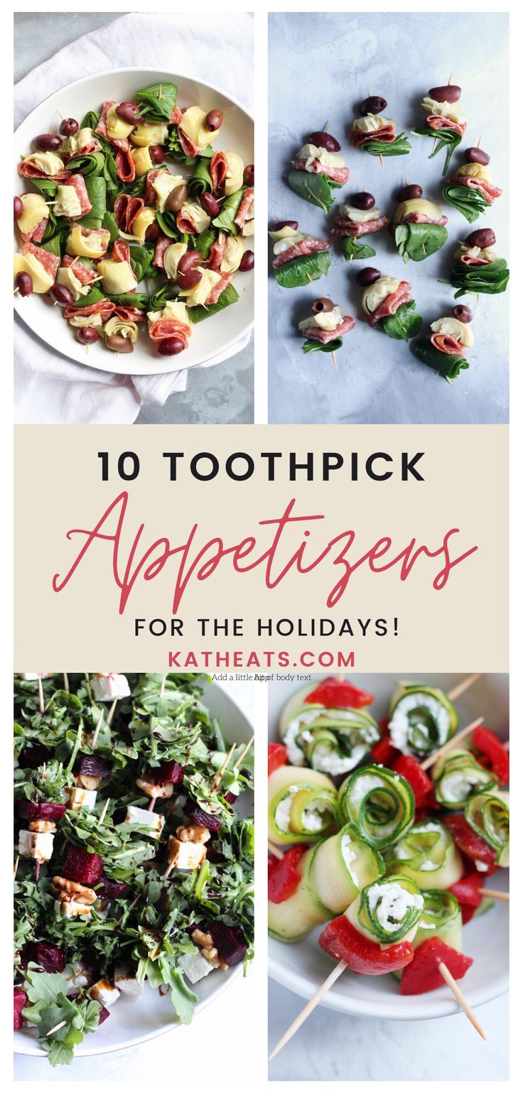 an assortment of appetizers for the holidays