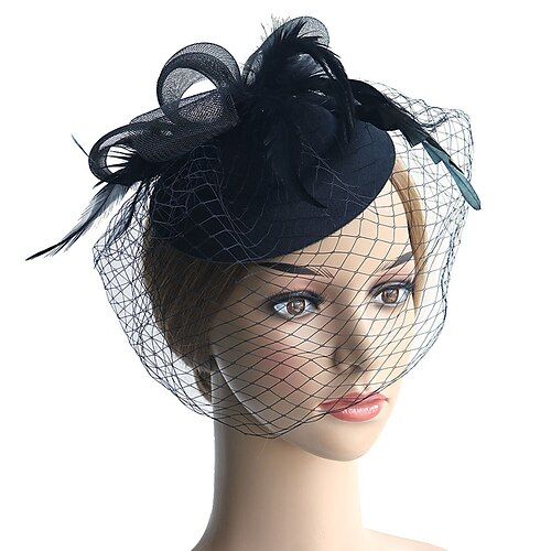 Category:Headdress,Fascinators,Hats,Headwear; Embellishment:Feather,Bows,Pure Color,Splicing,Tulle; Gender:Girls'; Quantity:1 PC; Theme:Vintage Theme,Head,Fashion,Holiday,Classic Theme,Birthday; Style:Vintage,Elegant; Hats Category:Veil Hat,Top Hat,Floppy Hat,Fedora Hat; Occasion:Horse Race,Cocktail; Material:Polyester,Organza; Front page:WE; Shipping Weight:0.13; Listing Date:04/02/2024; Head Circumference: Hat Styling, Ascot Dress, Kentucky Derby Dress, Diy Carpentry, Tea Hats, Veiled Hats, Flower Veil, Bride Party, Carpentry Projects