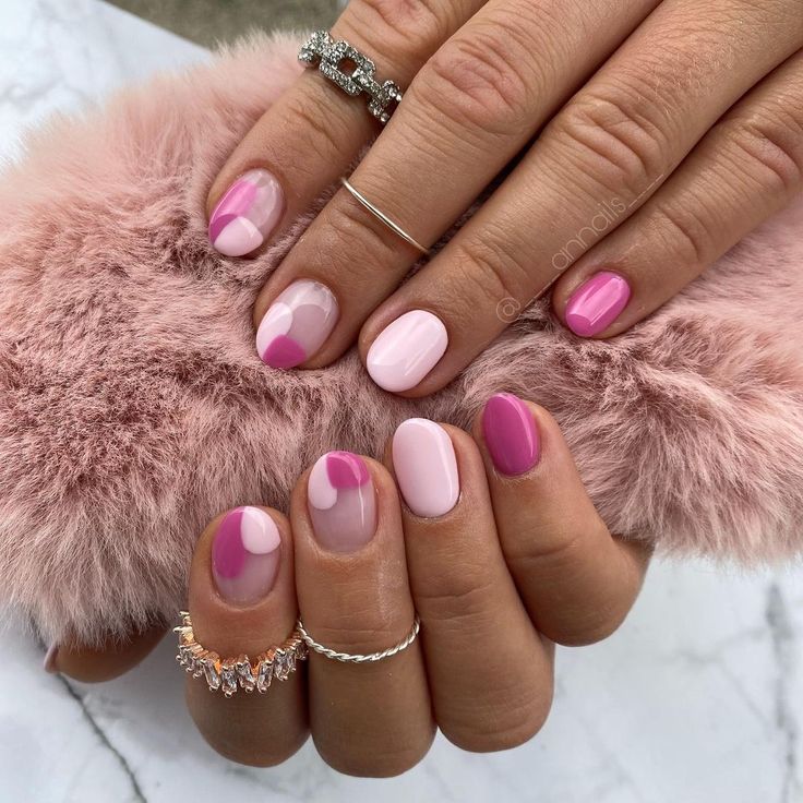 Pink Design Nails, Short Pink Nails, Western Nails, Pink Chrome Nails, Minimal Nails Art, August Nails, Beauty Hacks Nails, Gel Nails Diy, Minimal Nails