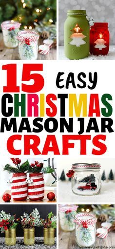 15 diy christmas mason jar crafts that are easy to make and great for the holidays