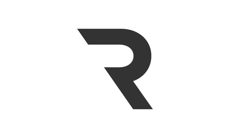 the letter r is shown in black and white