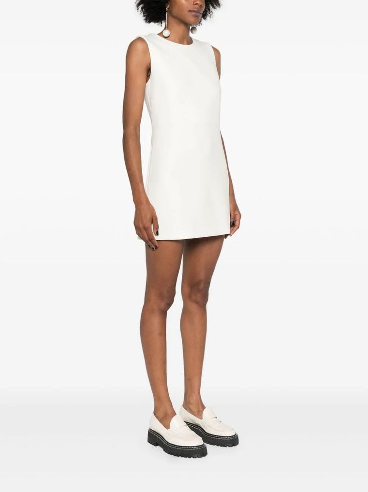 P.A.R.O.S.H. dart-detail Sleeveless Dress - Farfetch Yoko London, City Dress, Twill Weave, Summer Beach Wear, Lady Dior, Top Shoes, Dress White, Dart, Cream White