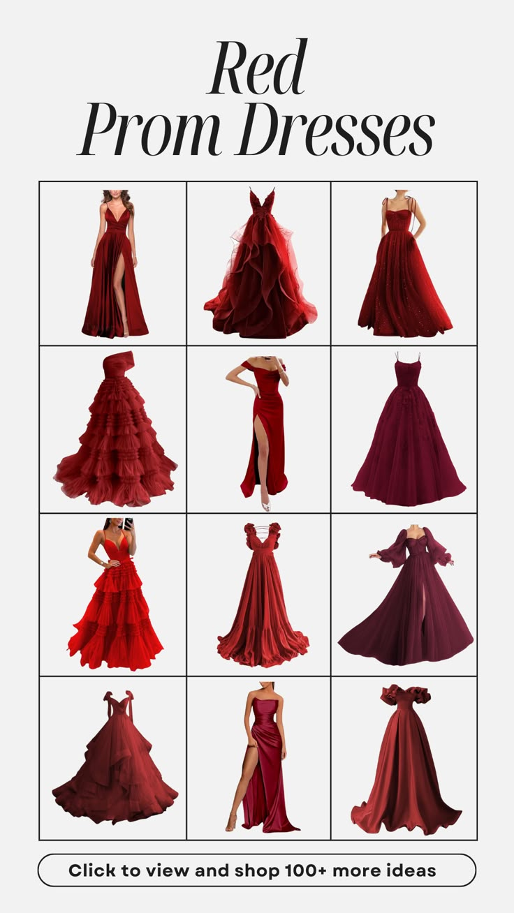 Fancy Prom Dresses For Teens, Prom Dresses Fancy Gowns, Fancy Dresses For Teens Prom, Prom Dresses In Red, Cute Prom Dresses Red, Kinds Of Dresses Style, Prom Dress Designs Ideas, Prom Dresses 2024 Brown Skin, Prom Dress Styles Chart