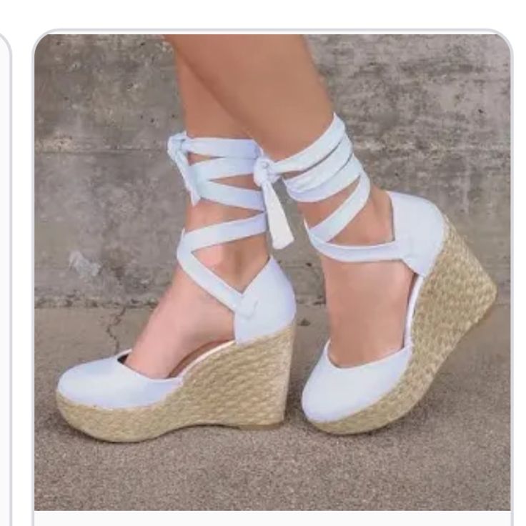 Cover Photo Is Not The Exact One I Bought But I Can’t Find It But It’s Super Close!! These Are So Cute And Brand New/Never Worn, Just Don’t Fit Me Right!! Perfect For Summer White Closed Toe Espadrilles For Summer, Casual White Platform Espadrilles, White Platform Espadrilles Casual Style, Trendy White Wedge Sandals For Spring, Trendy White Wedge Sandals For Vacation, Summer White Platform Espadrilles, White Casual Wedge Sandals For Summer, Trendy White Espadrilles For Summer, Trendy White Espadrilles For Spring