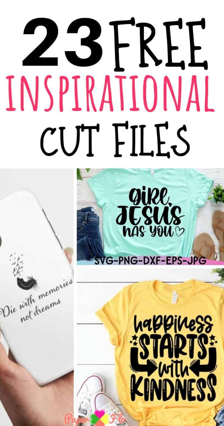 the 25 free inspirational cut files for t - shirts