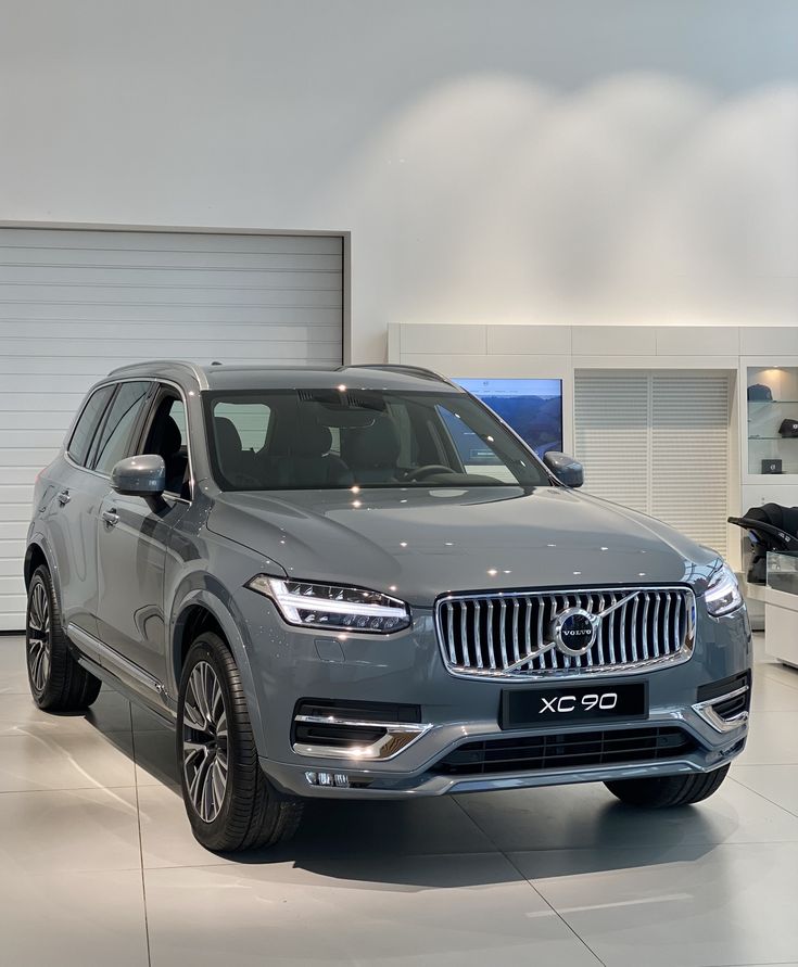 the new volvo xc90 is on display at an auto show